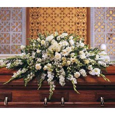 White Casket Spray